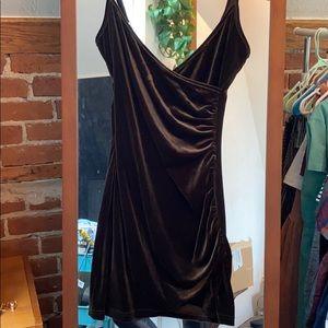 Low back, front ruched bodycon dress